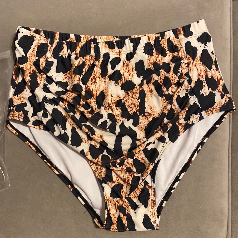 Leopard Bathing suit bottom from Amazon, size XL